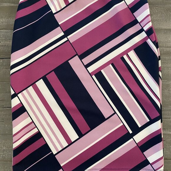 Cato Skirt Size Medium Elastic Waist Pull On Geometric Pencil Y2K Retro Chic New - Picture 2 of 8